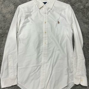 Polo by Ralph Lauren White Dress Shirt with Pointed Collar